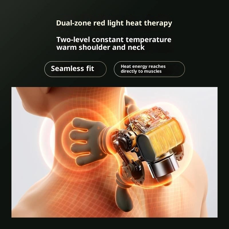 neck massager, heat massage device, shoulder pain relief, gift for him her, portable massage tool, back massager, stress relief gadget