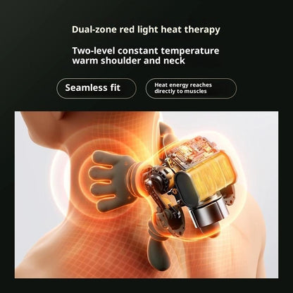 neck massager, heat massage device, shoulder pain relief, gift for him her, portable massage tool, back massager, stress relief gadget